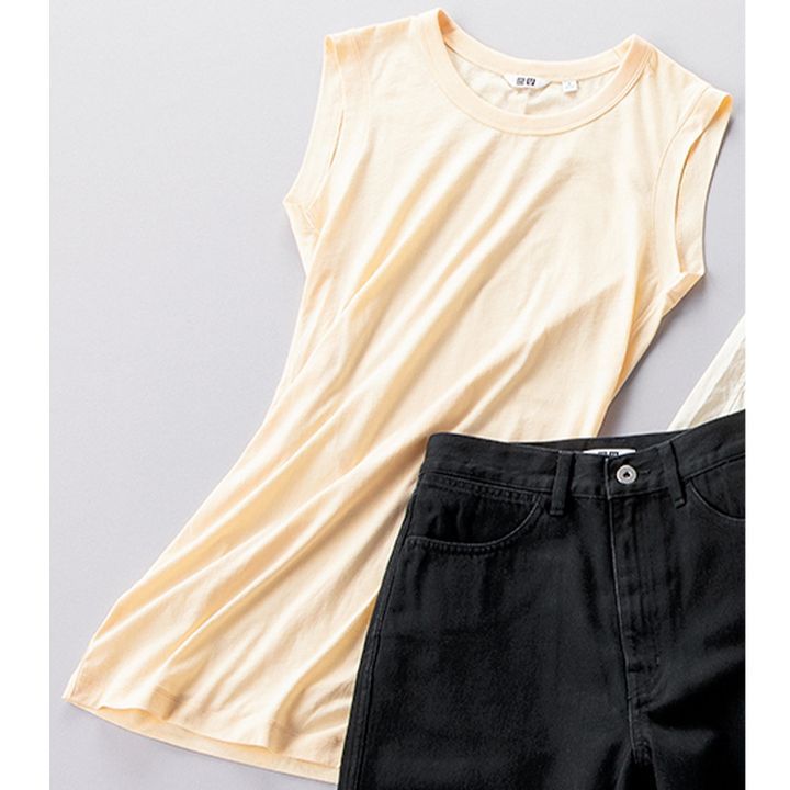 ユニクロユーのシアーなノースリーブT