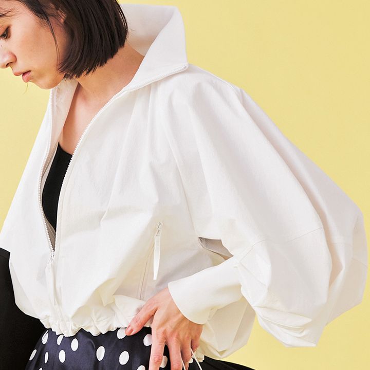 ルフィルの立体フォルムの撥水加工付きブルゾン