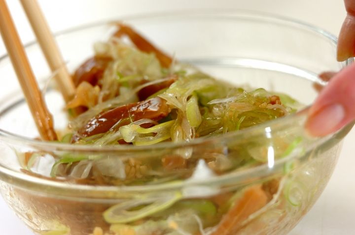 おつまみネギ塩メンマの作り方1