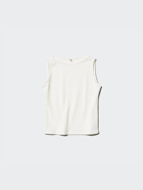 2025春夏ユニクロ女性値下げシャーリングボートネックT