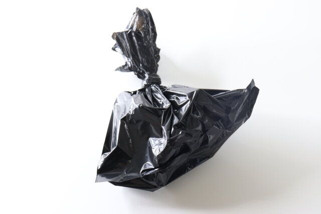 セリアの携帯しやすい消臭袋 M 20枚 黒の使用例