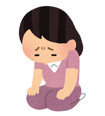 反省・後悔のイラスト（女性）
