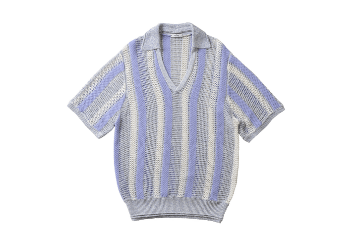 〈サバイ〉のスキッパーニットポロ