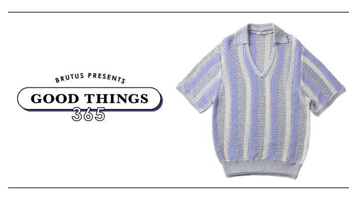 〈サバイ〉のスキッパーニットポロ