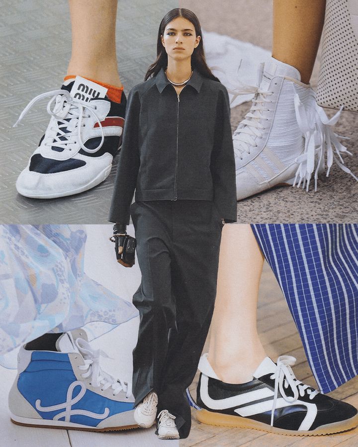 (中央）グッチ（右上から時計回り）ステラ・マッカートニー、プロエンザ・スクーラー、ロエベ、ミュウミュウ