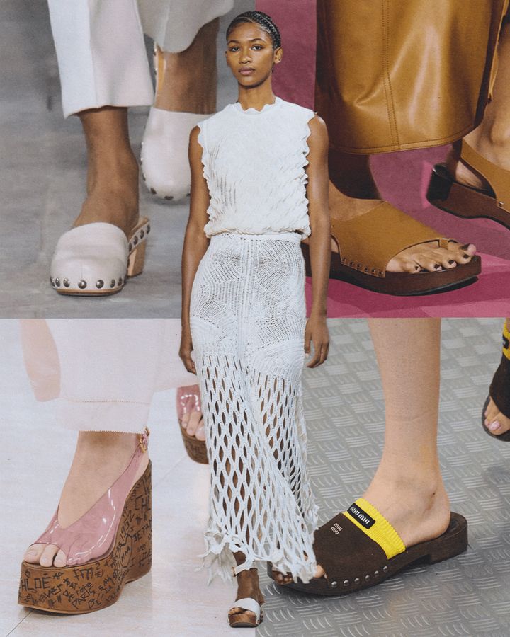 (中央）ウラ・ジョンソン（右上から時計回り）エルメス、ミュウミュウ、クロエ、レイチェル・コーミー