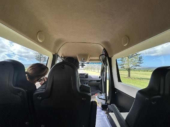 ホテルのスタッフが出迎えてくれるリゾートカー