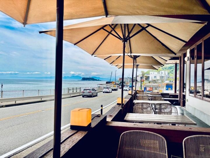 ninai江ノ島の見えるカフェ富士山の見えるカフェ海の言えるカフェ海の目の前のカフェ稲村ヶ崎