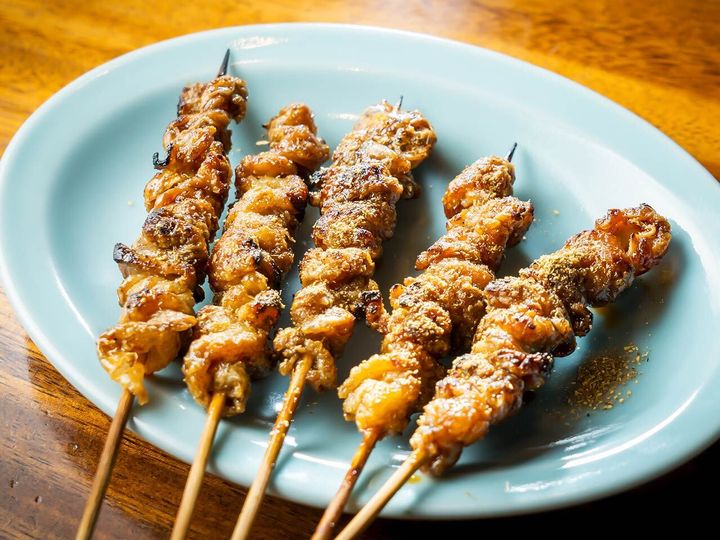 中目黒『中目黒 とりまち』の「東京山椒串焼き（皮）」