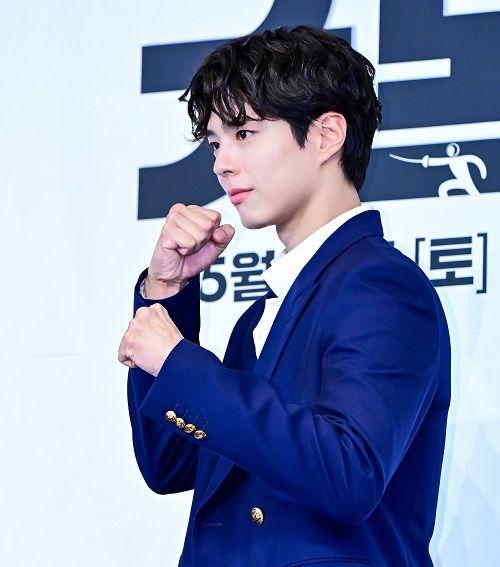 5月29日、制作発表会に参加したパク・ボゴム