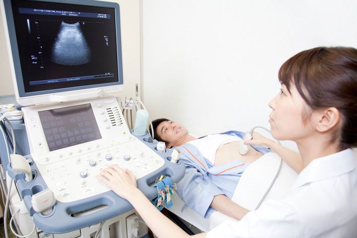 脂肪肝は腹部超音波検査や血液検査で見つかることが多い（画像はイメージ）