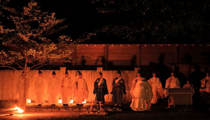 外宮の「山口祭」での一場面。