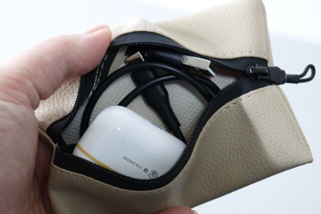 セリア はっ水ミニポーチ（長方形） ガジェット 使用例