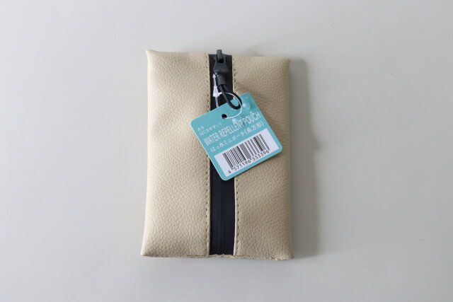 セリア はっ水ミニポーチ（長方形） 商品タグ