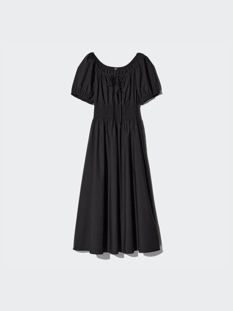 2025夏ユニクロ女性おすすめボリュームスリーブワンピース