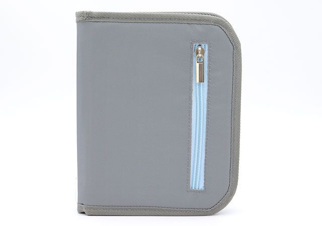 宝島社日本調剤監修お薬手帳ケースグレー水色