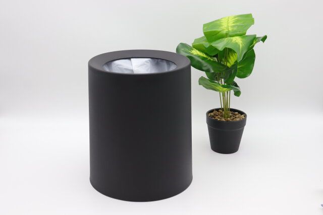 スタンダードプロダクツ 2重ゴミ箱ブラック ゴミ袋が隠せる2重構造 使用例