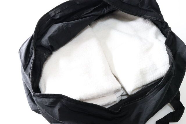 ソフトナイロン折りたたみ収納ボストンバッグ（BK） 使用例