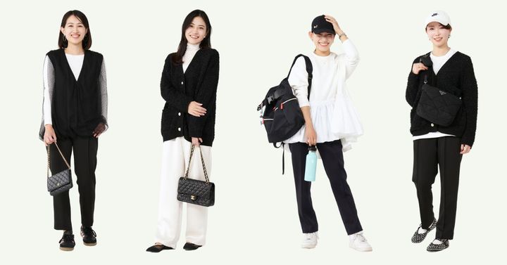 クラウドチームVERYの春のモノトーンコーデ_トップ