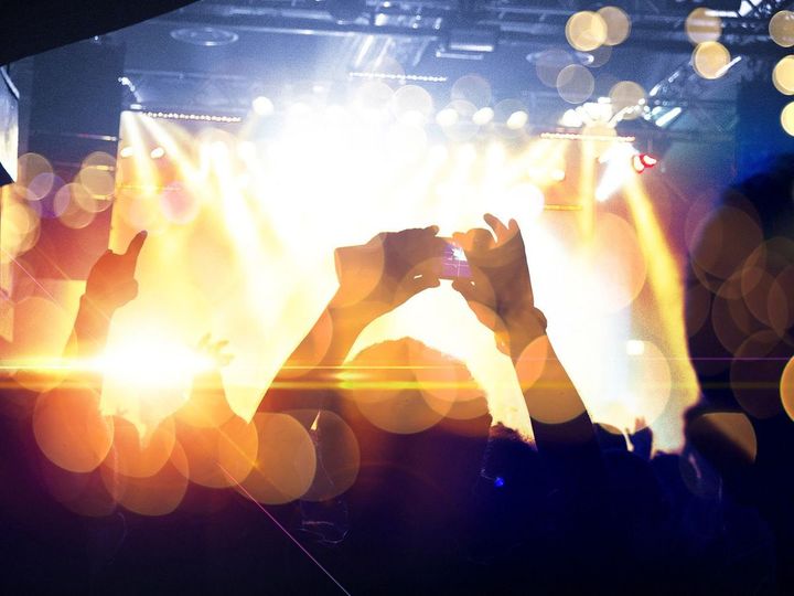 コンサートで盛り上がる客席