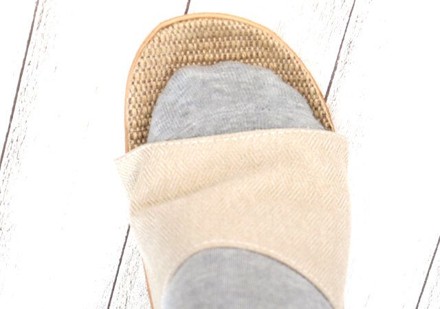 ダイソー 外でも履けるスリッパ（ジュート入・無地） 履き心地
