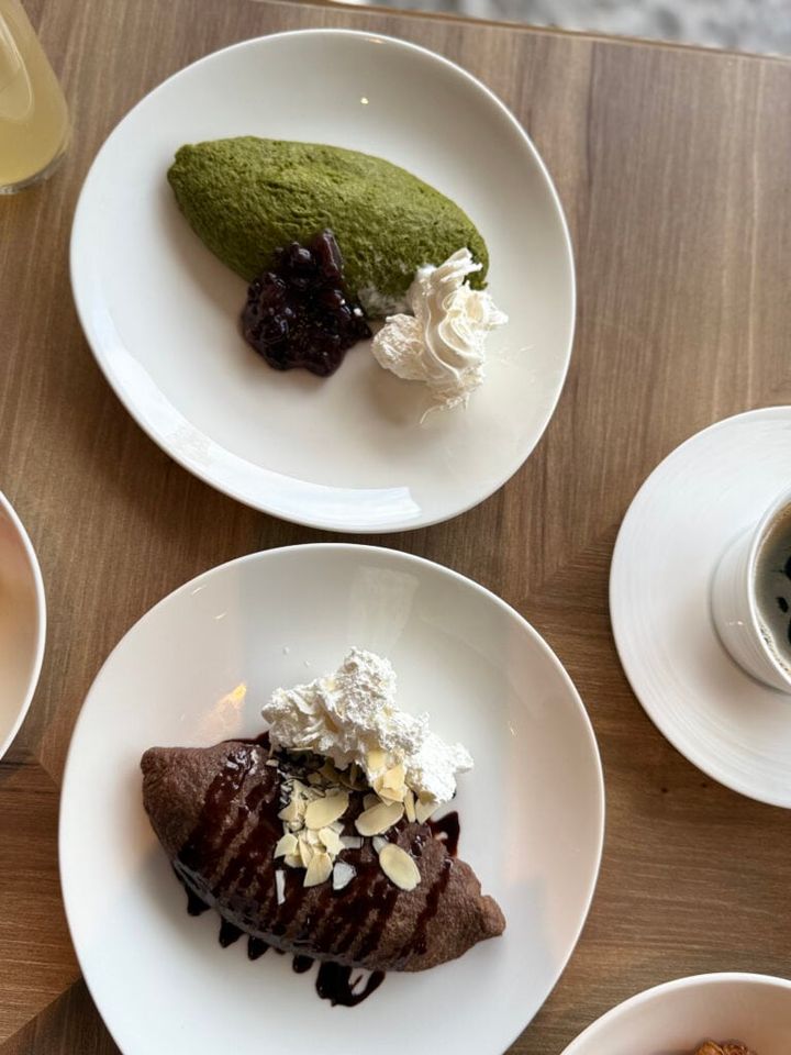 朝食のオムレツメニューで、ホテルスタッフの方の一押し：オムレツデザート