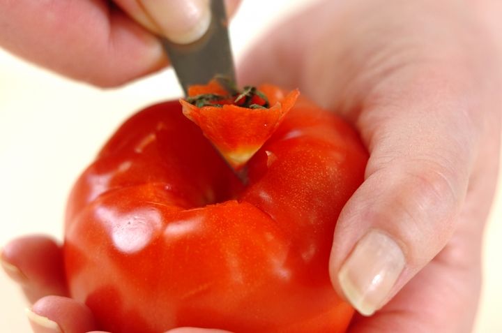 オクラとトマトの炒め煮の下準備2