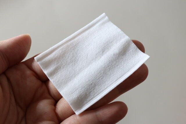 めくれるコットンパフ3枚重ね