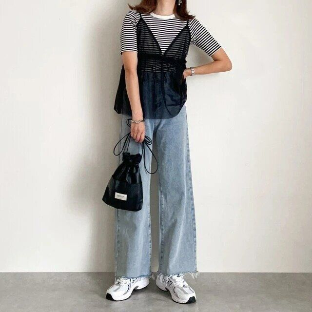 ビスチェボーダー大人コーデ