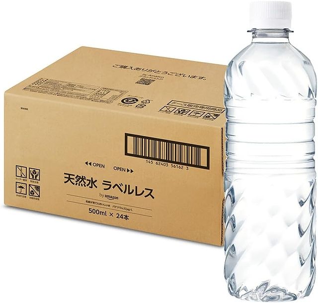 ラベルレスボトルの天然水（500ml×24本）