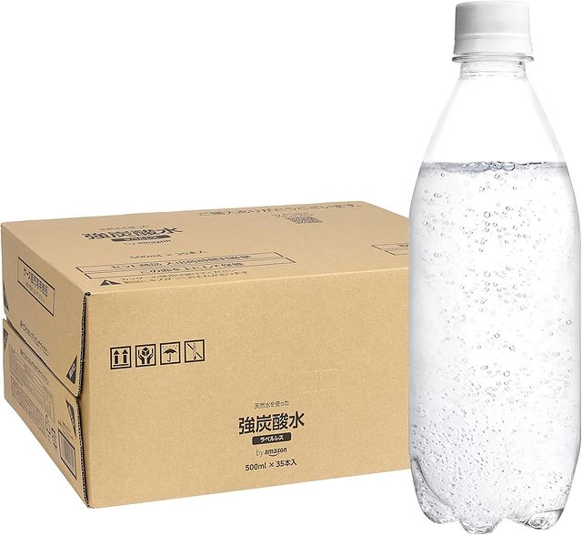 強炭酸水 プレーン ラベルレス 500ml×35本
