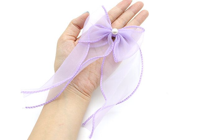 ダイソー ヘアクリップ（シフォン、ロングリボン）