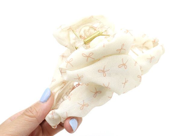 ダイソー リボン柄バンスクリップ（オーガンジー）