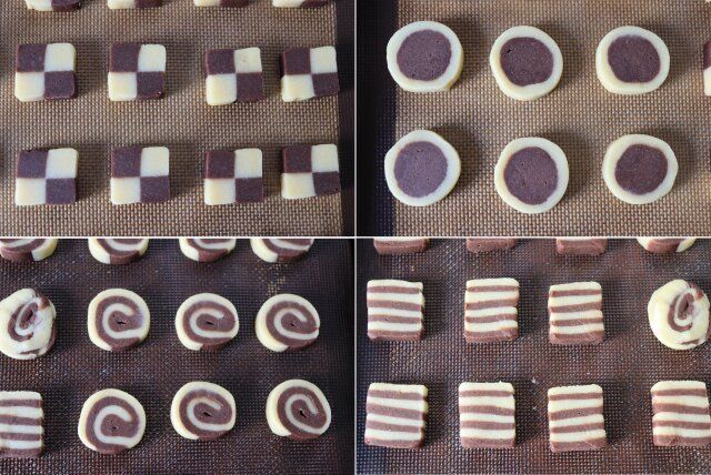 7～8mm程度の厚さにカットして、オーブンシートを敷いた天板に間隔を空けて並べる。