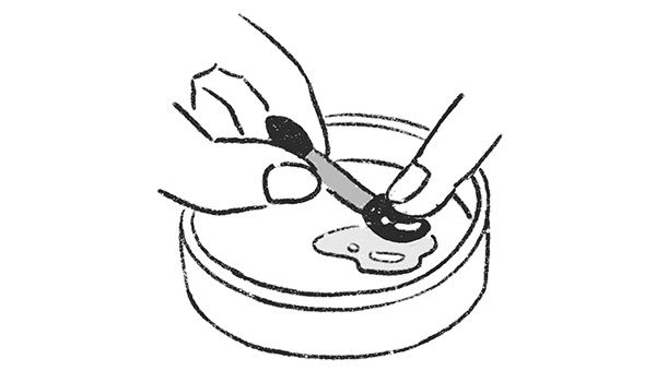 イラスト 押し洗いして乾かす