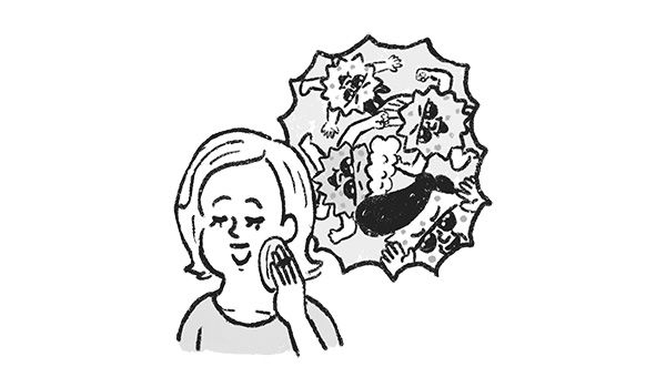 イラスト 4.悪い菌に変身した菌たちが大暴れ