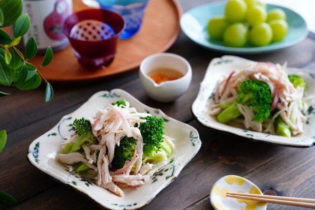 ブロッコリーと鶏むね肉の棒棒鶏風サラダ