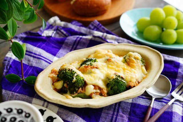 ブロッコリーとツナのマスタードチーズ焼き