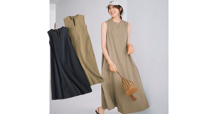 撥水素材のワンピース, ワンピースコーデ