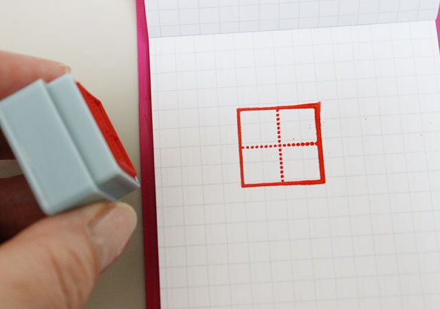 文字練習用マス目スタンプ（15mm／20mm 枠）・2P 印字