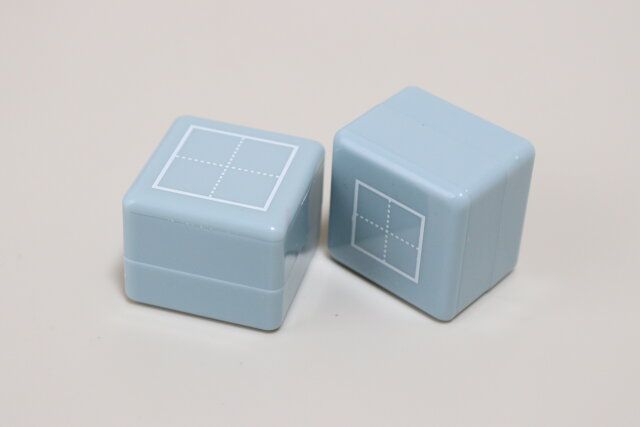 文字練習用マス目スタンプ（15mm／20mm 枠）・2P 形状