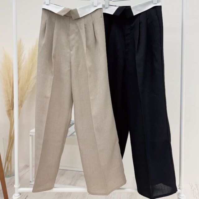 しまむらのウエスト折り返しパンツ