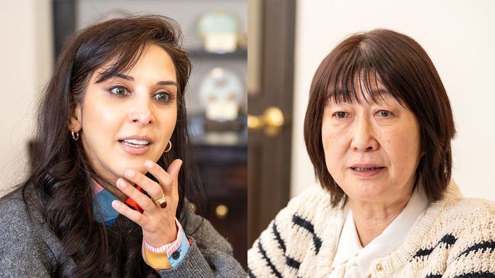 サヘル･ローズさん（左）と黒川祥子さん