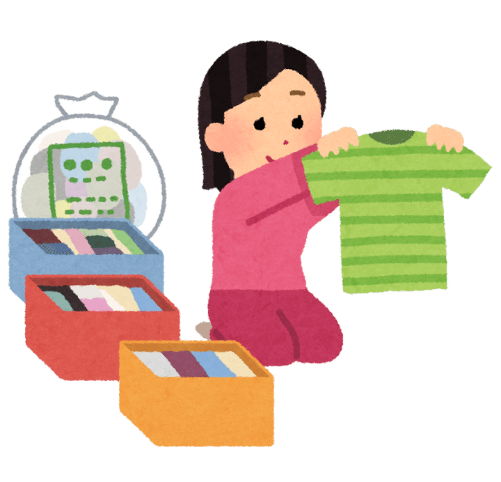 服の整理のイラスト（大人） | かわいいフリー素材集 いらすとや