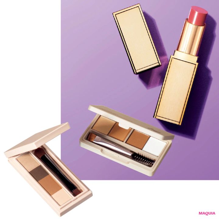 夏映え顔をつくる新作コスメをピックアップ！ 「ふんわり眉」と「艶めきリップ」で洒落顔に。