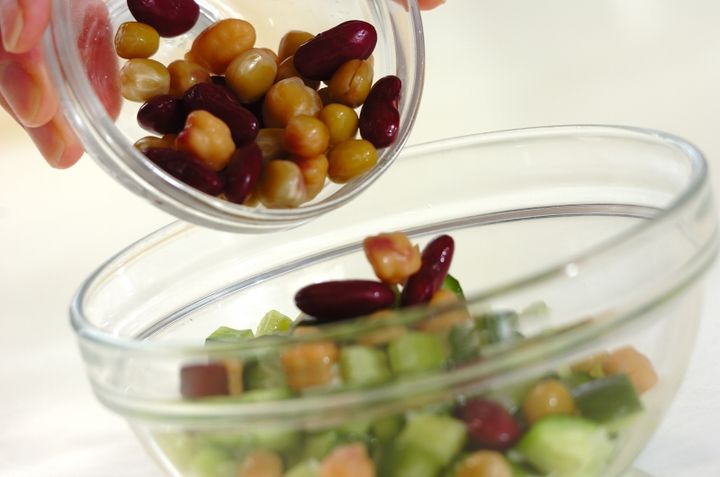 ミックスビーンズサラダの作り方1