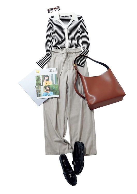 大人のモノトーン通勤コーデ