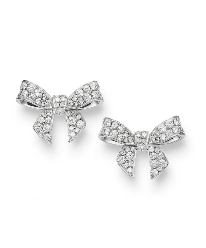 「ボウ チャーム」ピアス（WG×ダイヤモンド）￥1,760,000