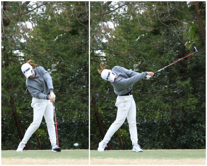 女子ツアー屈指の飛ばし屋のスイング解説！タメて飛ばす方法