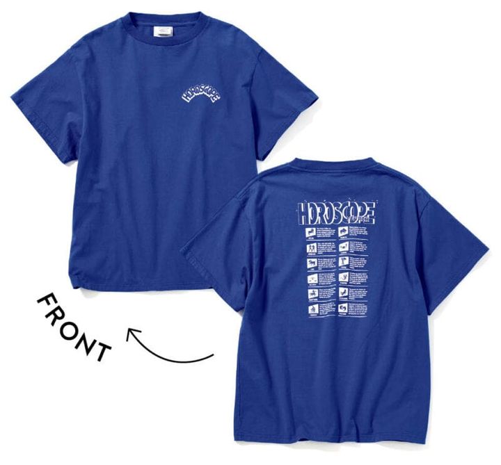 雑誌のページをめくった時のホロスコープをイメージ。綿100％の柔らかな風合い。￥13,200（ザ シンゾーン／シンゾーン ルミネ新宿店）